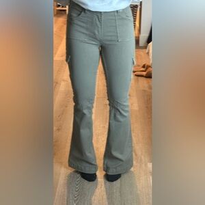 Stylish Olive Green Flare Pants